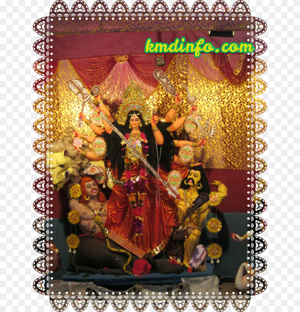 Jambari Sarbojanin Durga Puja Protima Floral Design, Dancing, Person, Leisure Activities, Adult Free Png Download