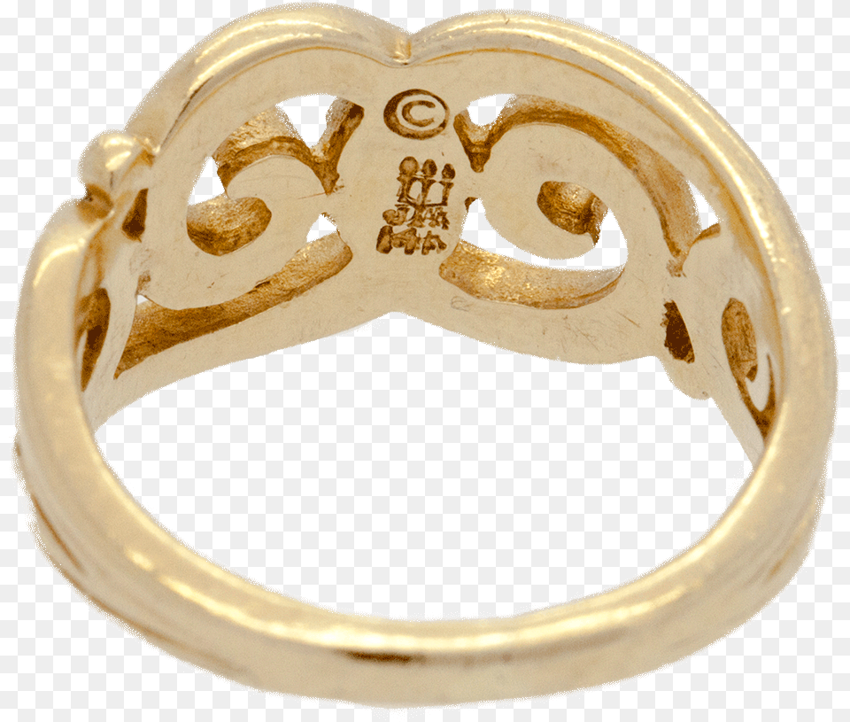 James Avery 14k Yellow Gold Gentle Wave Swirl Ring Body Jewelry, Accessories Png