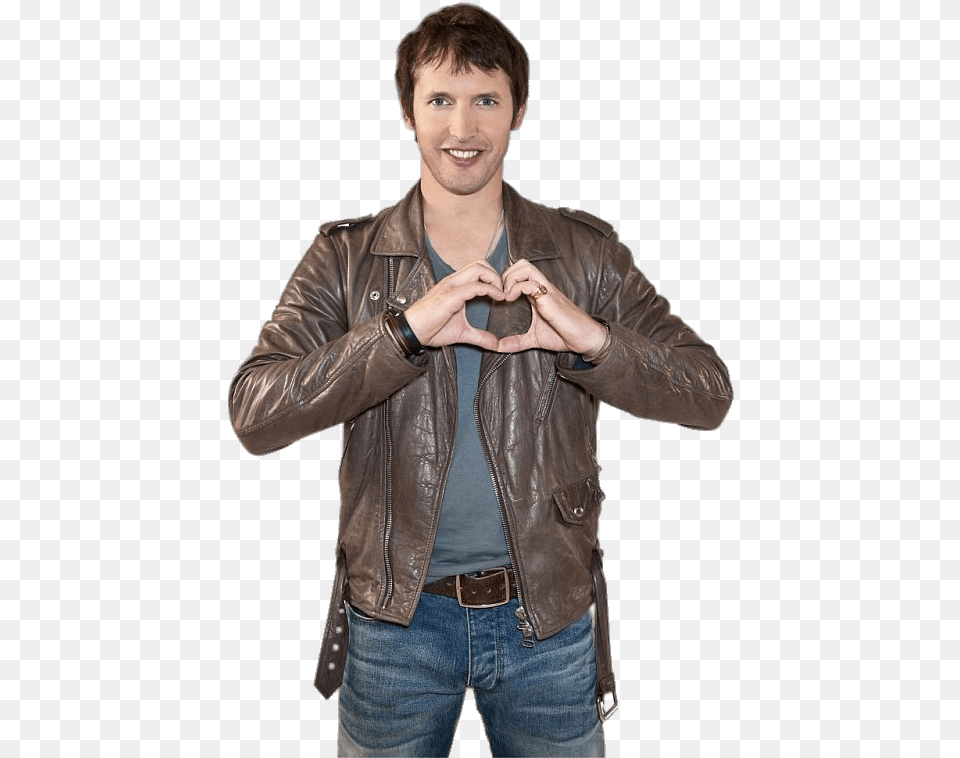 James Blunt Showing Heart, Clothing, Coat, Jacket, Adult Free Transparent Png