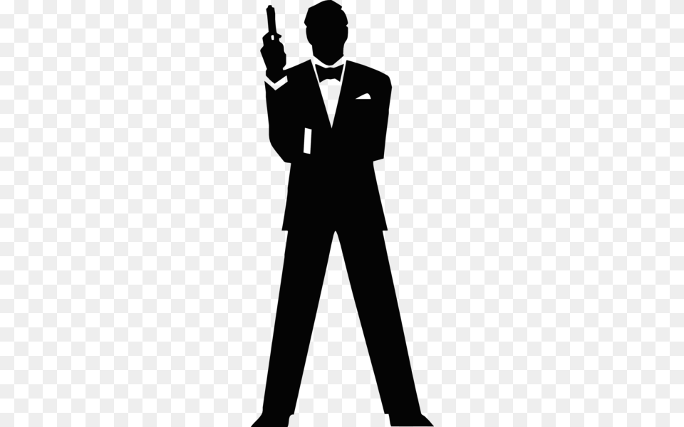 James Bond, Clothing, Formal Wear, Silhouette, Suit Free Png Download