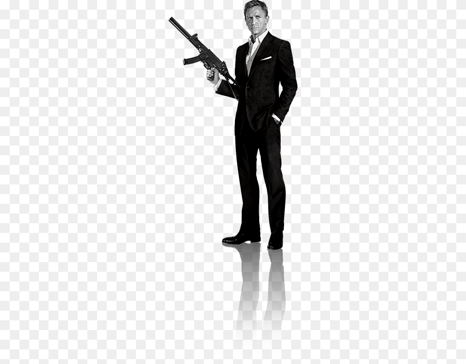 James Bond, Weapon, Clothing, Suit, Firearm Free Png Download