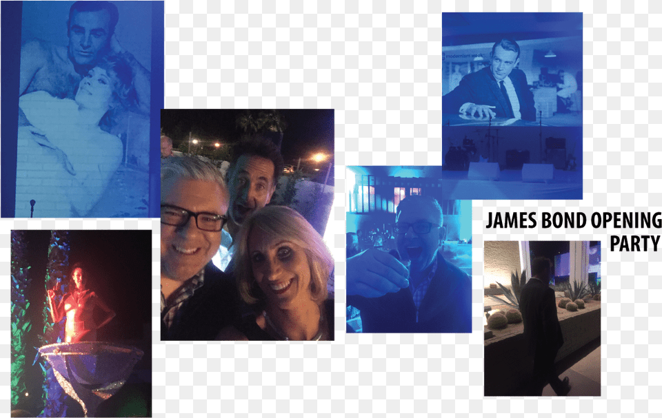 James Bond Opening Party 5 Mod Week Collage, Lighting, Art, Woman, Man Free Png