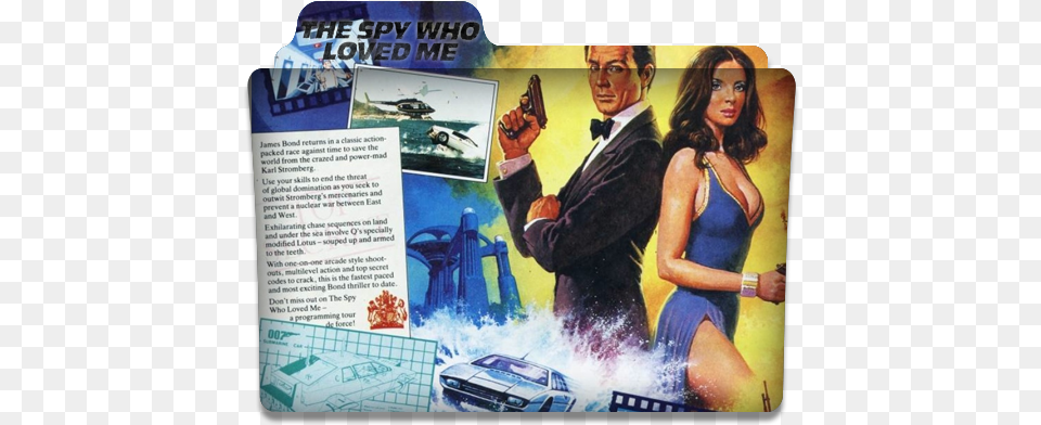 James Bond The Spy Who Loved Me 007 Video Games Poster, Woman, Adult, Advertisement, Person Png Image