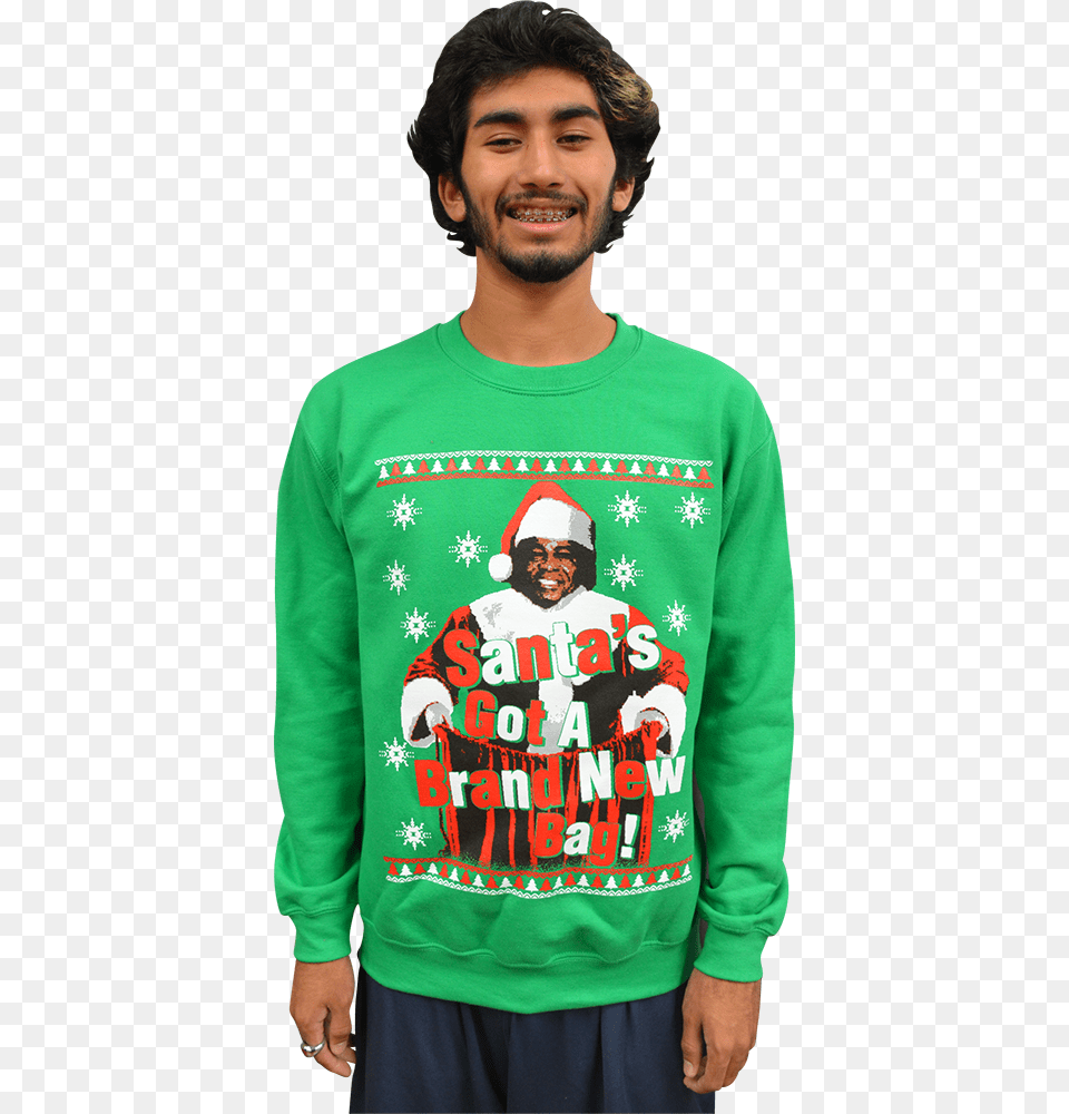 James Brown Santa S Got A Brand New Bag Long Sleeved T Shirt, T-shirt, Clothing, Sweatshirt, Sweater Free Png Download