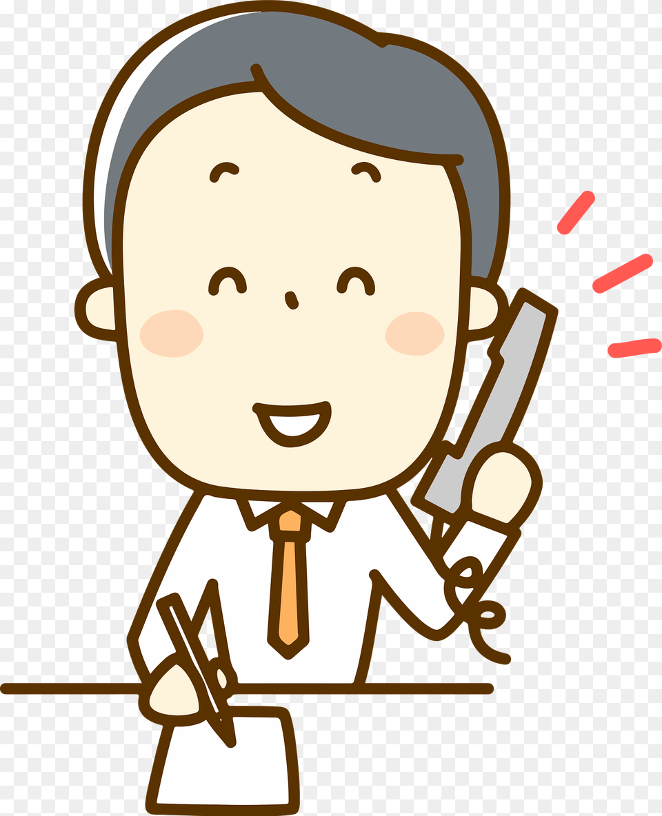 James Businessman Is Talking On The Telephone Clipart, Face, Head, Person, Baby Free Transparent Png