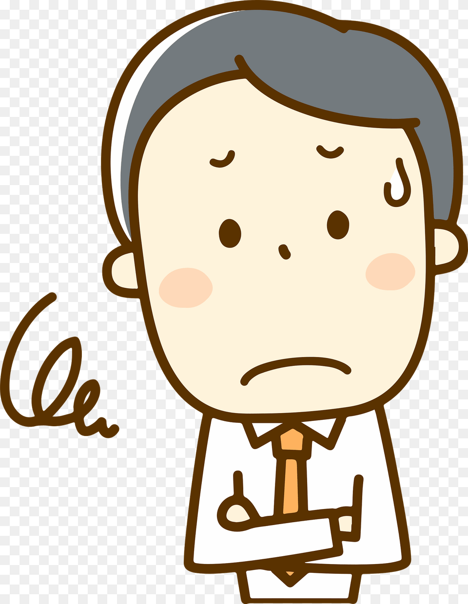 James Businessman Is Troubled Clipart, Baby, Person, Face, Head Free Transparent Png