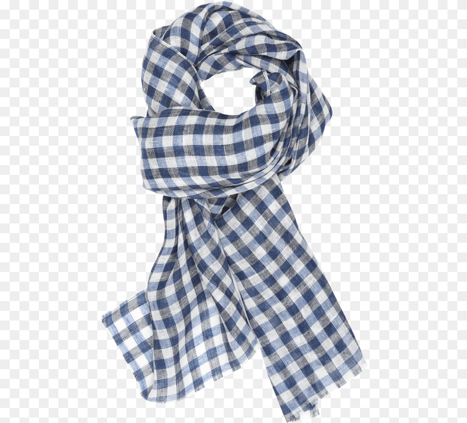 James Derby Italia Linen Scarf In Navy Scarf, Clothing, Stole, Coat Free Png Download