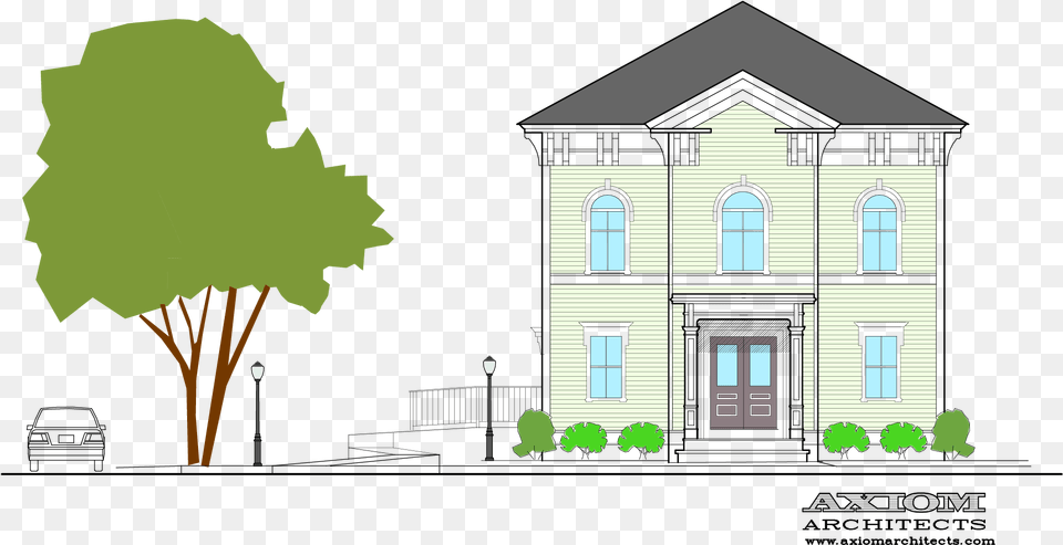 James Front Elevation Only Tree, Neighborhood, Architecture, Building, House Png Image