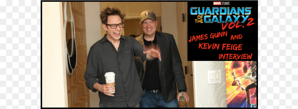 James Gunn And Kevin Feige Guardians Of The Galaxy Led Backlit Lcd Display, Finger, Hand, Hat, Coat Free Png