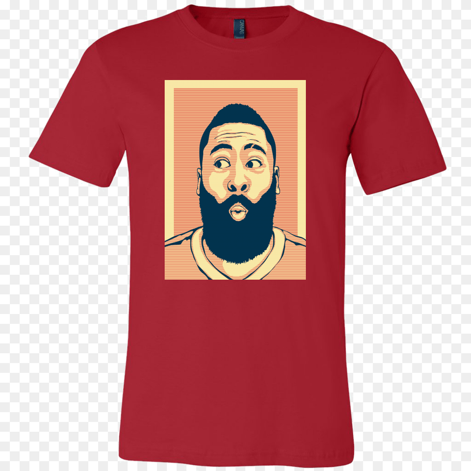 James Harden Face T Shirt Tee Wise, Clothing, T-shirt, Adult, Male Png