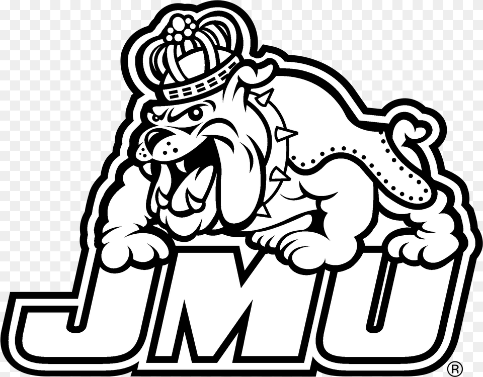 James Madison Dukes Logo Black And White Dukes James Madison University Logo, Stencil, Accessories Png Image
