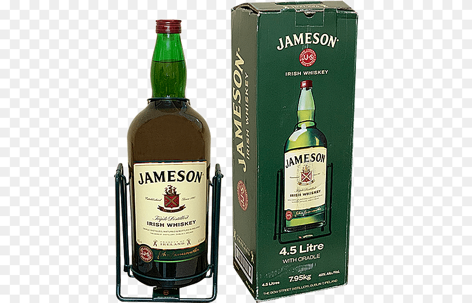 Jameson Irish Whisky Triple Distilled Jameson 4 5 L, Alcohol, Beverage, Liquor, Bottle Free Transparent Png