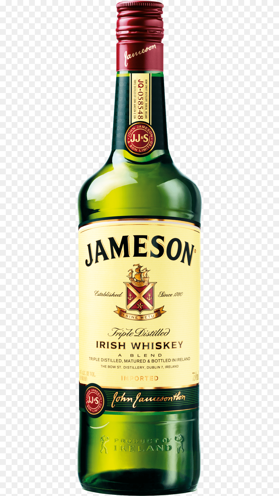 Jameson Logo Bottle, Alcohol, Beverage, Liquor, Beer Png