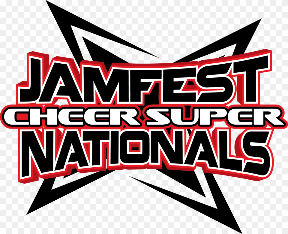 Jamfest Cheer Super Nationals Jamfest Super Nationals Logo, Sticker, Dynamite, Weapon, Text Png Image