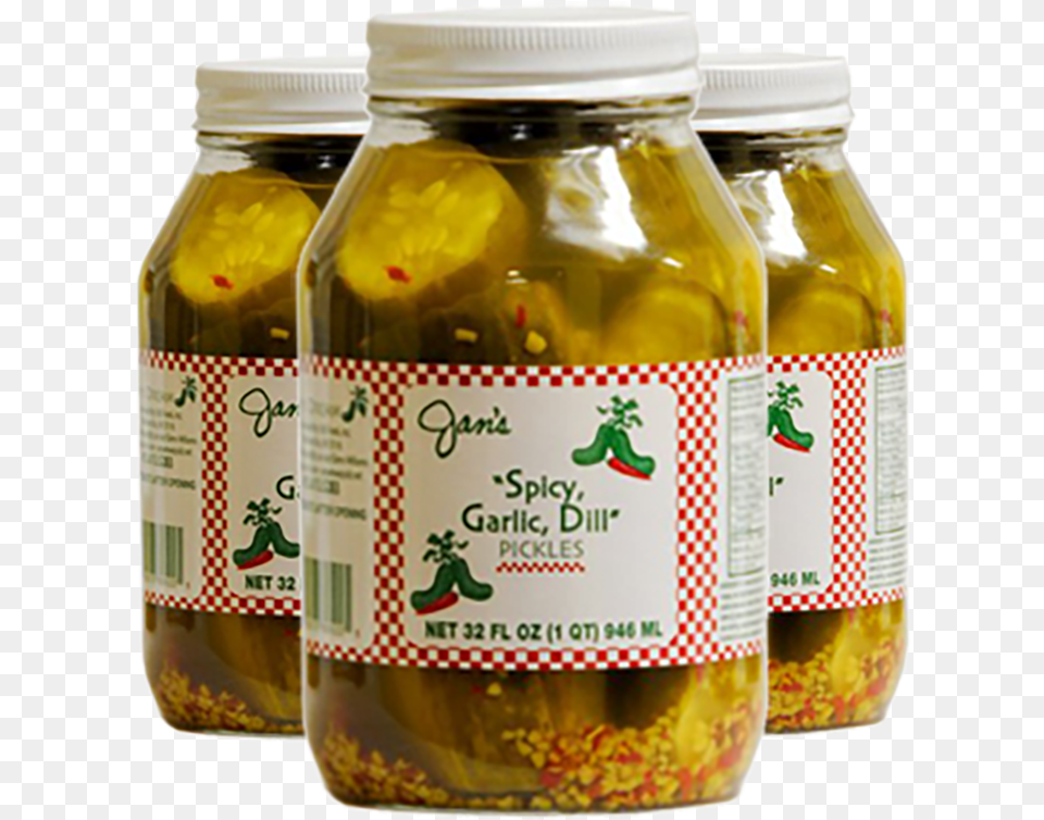 Jan S Spicy Garlic Dills Ben Amp, Food, Pickle, Relish, Ketchup Png