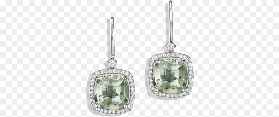 Jane Taylor Ef708 Green Quartz Diamond White Gold, Accessories, Earring, Jewelry, Gemstone Png Image