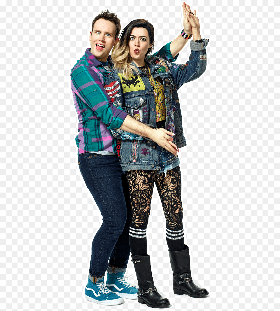 Janis And Damian Together Janis Mean Girls Broadway, Clothing, Pants, Jeans, Vest Png Image