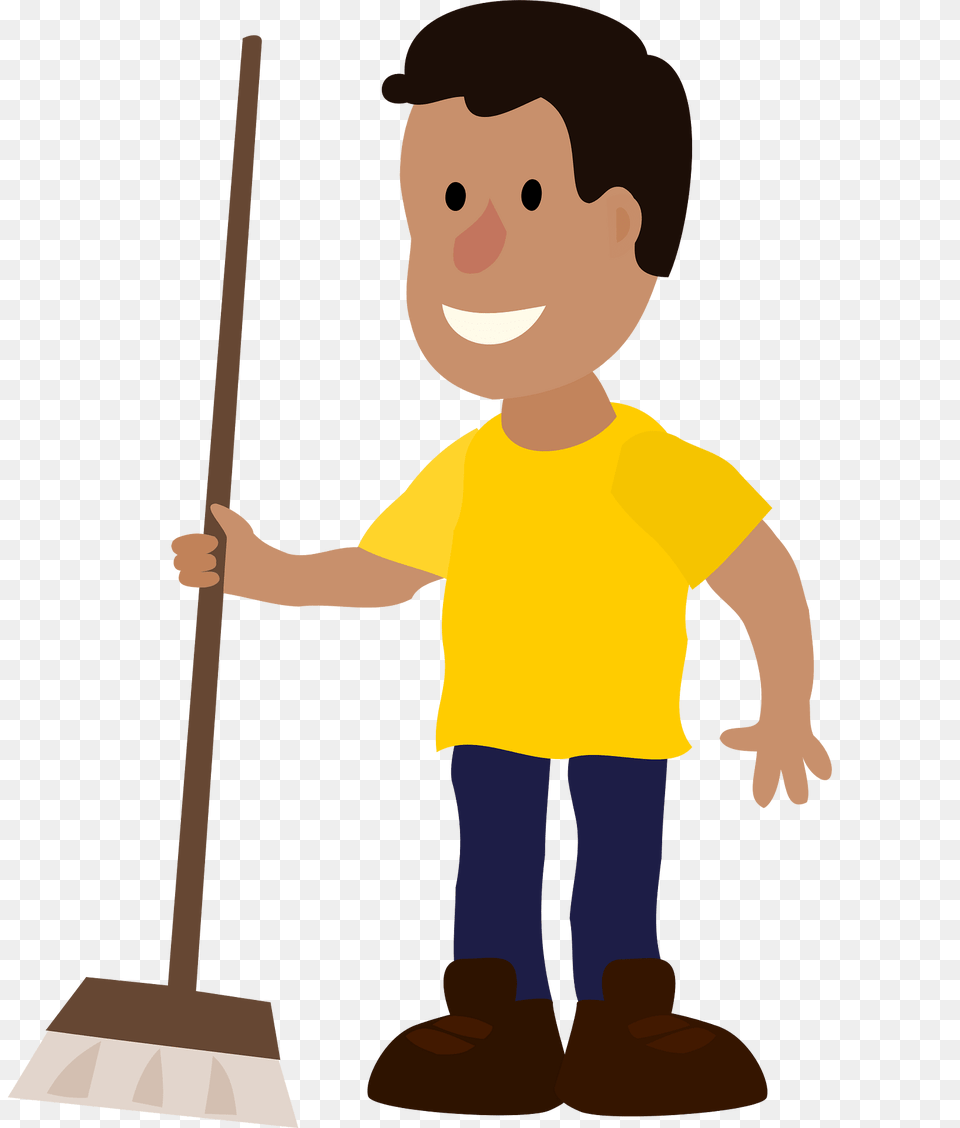 Janitor Clipart, Cleaning, Person, Boy, Child Free Transparent Png