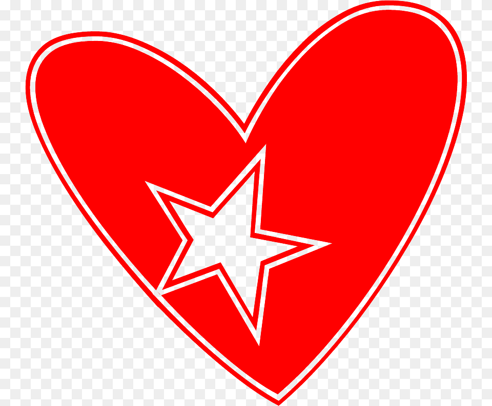Jantung Dengan Bintang Cinta Transparan Clip Art P, Dynamite, Star Symbol, Symbol, Weapon Free Png Download