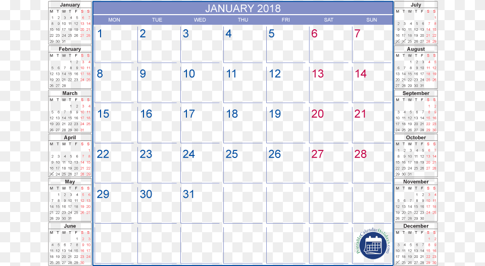 January 2018 Blank Calendar Moon Phase Calendar 2018 February, Text, Computer Hardware, Electronics, Hardware Free Png Download