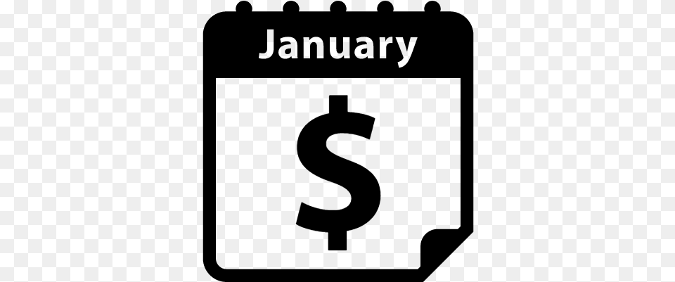 January Calendar, Gray Free Png Download