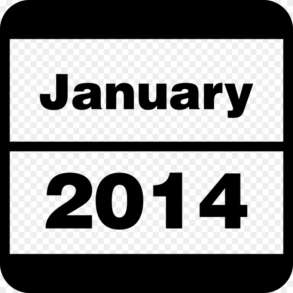 January On Calendar Icon Download, Text, Symbol, Number Free Transparent Png