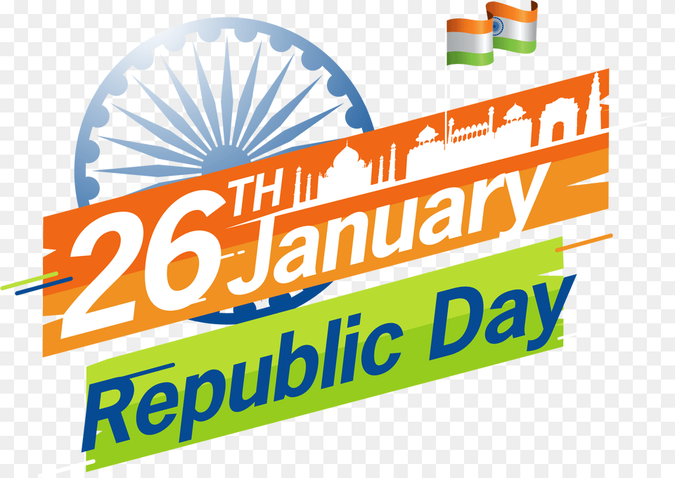 January Republic Day 26 January Image, Advertisement, Text Free Png