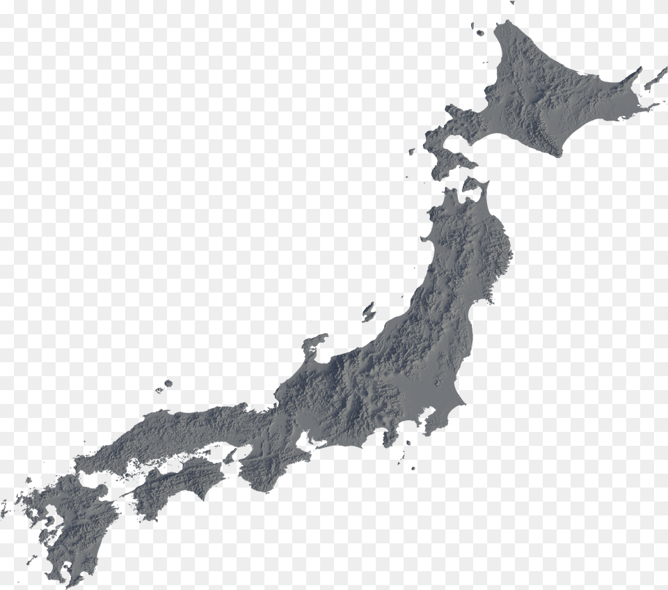 Japan Blank Map With Color, Coast, Shoreline, Sea, Peninsula Png