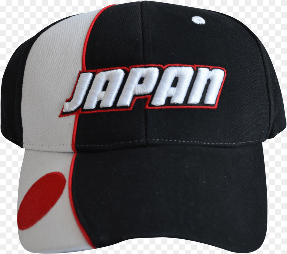 Japan Cap White Black Flag Japan Cap With Flag, Baseball Cap, Clothing, Hat Free Png