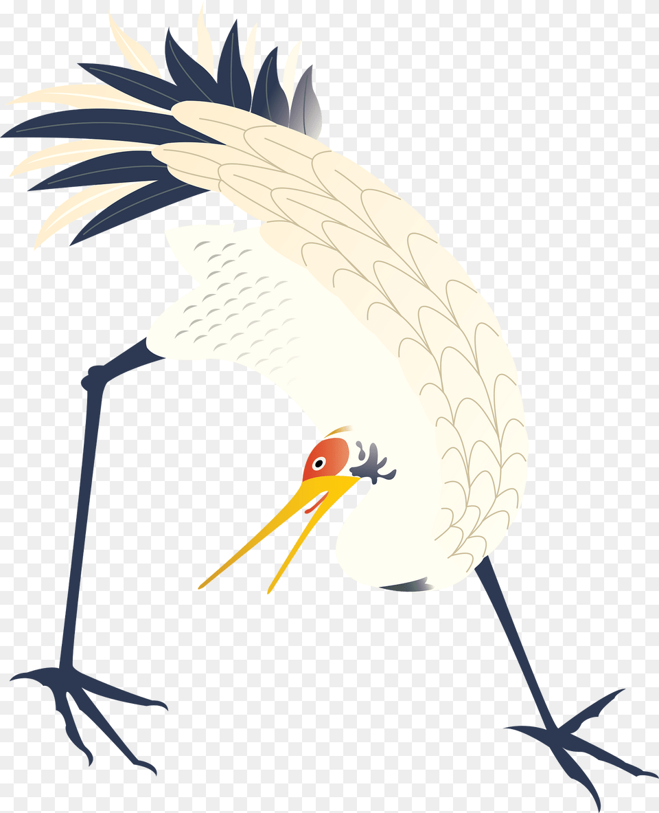Japan Clipart, Animal, Bird, Crane Bird, Stork Png