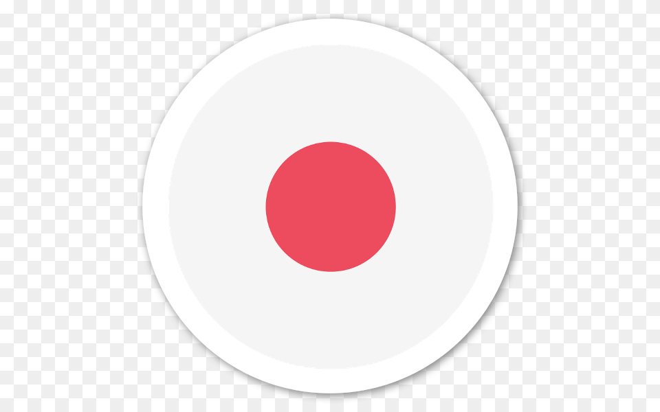 Japan Flag Sticker Circle Png Image