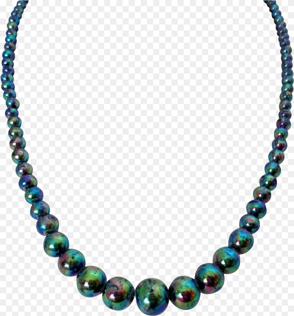 Japan Glass Single Strand Necklace Vintage Color Black Pearl Necklace, Accessories, Bead, Bead Necklace, Jewelry Png Image