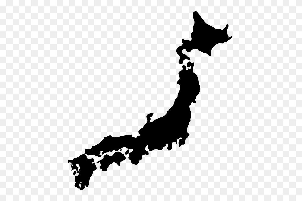 Japan Map Honshu Shikoku Kyushu Hokkaido Kinki Tohoku, Gray Png Image
