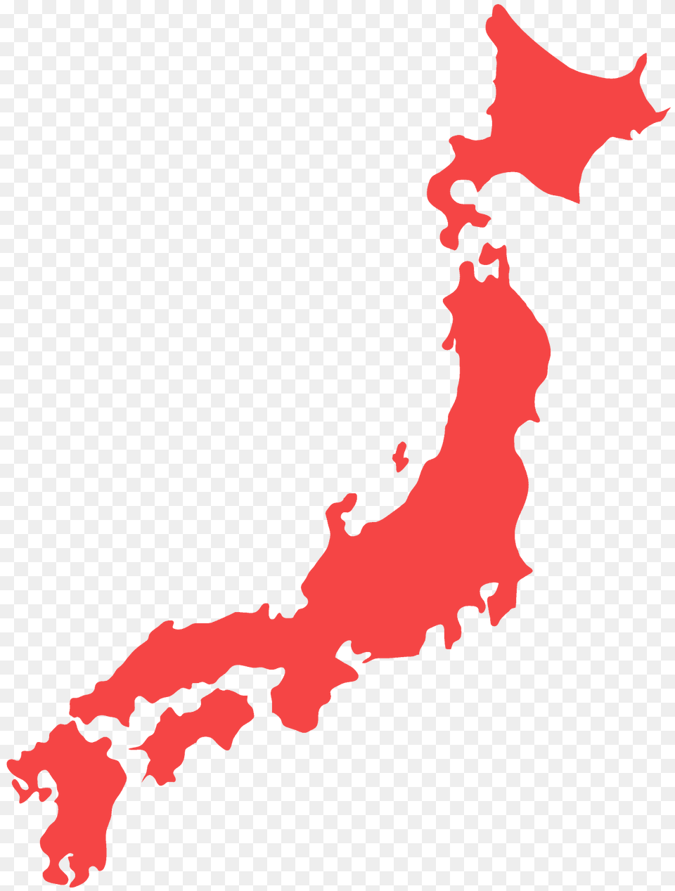 Japan Map Silhouette, Land, Nature, Outdoors, Sea Free Png
