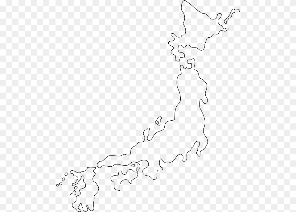 Japan Outline Map, Chart, Plot, Atlas, Diagram Free Png Download