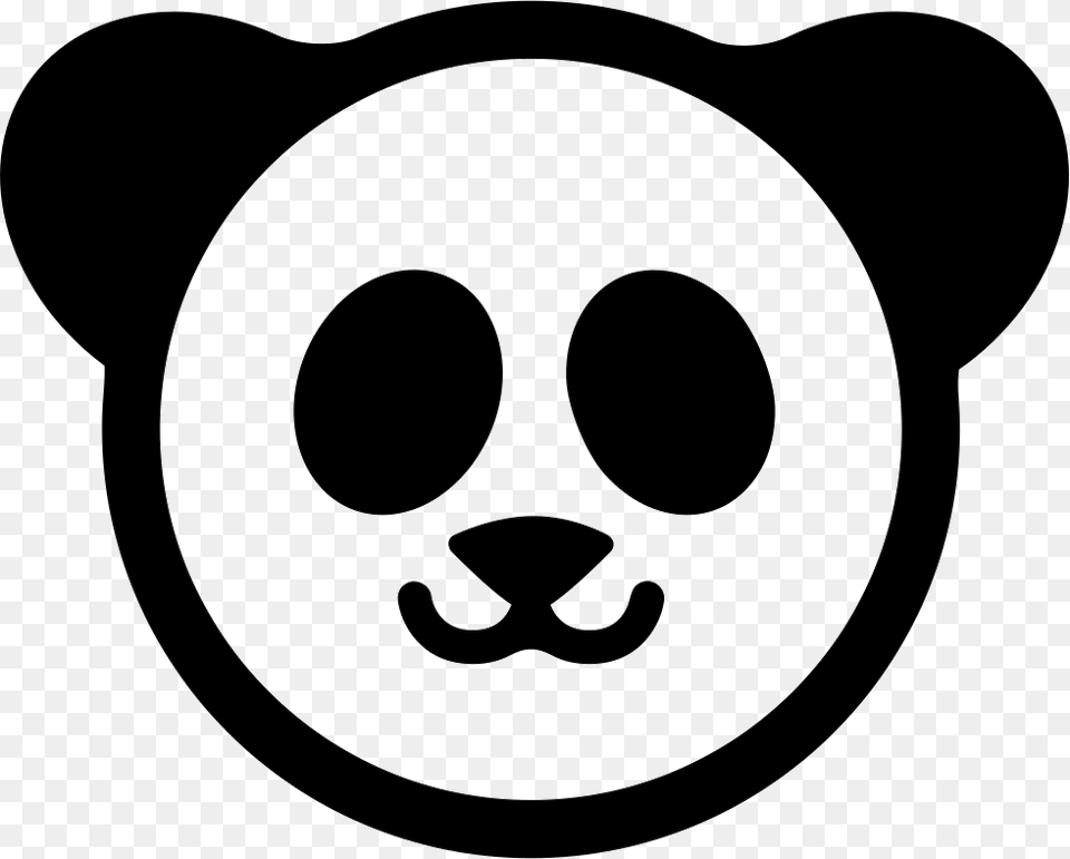 Japan Panda Icono, Stencil Free Transparent Png