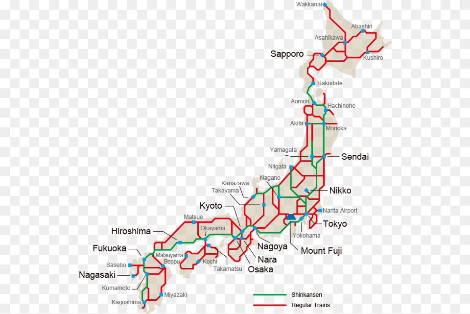 Japan Rail Pass Jr Pass Shinkansen Map, Chart, Plot, Atlas, Diagram Png Image