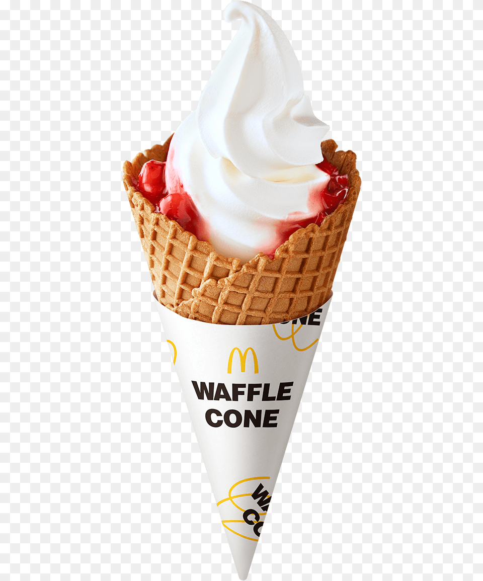 Japan Releasing New Waffle Cone Mcdonalds Ice Cream Cone, Dessert, Food, Ice Cream, Soft Serve Ice Cream Png Image