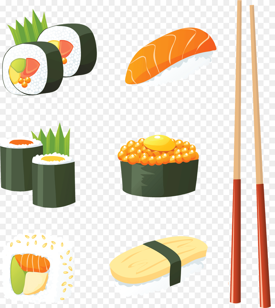 Japan Sushi Clipart Clipart Stock Japanese Sushi Sushi Clip Art, Dish, Food, Meal, Grain Free Png