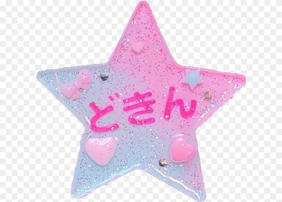 Japanese Aesthetic Vaporwave Marekawaii Star, Symbol, Cream, Dessert, Food Free Png