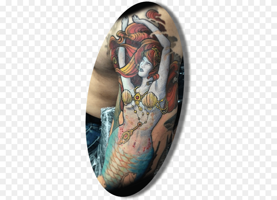 Japanese And Illustrative Artistic Work Funhouse Tattoo, Person, Skin Free Png