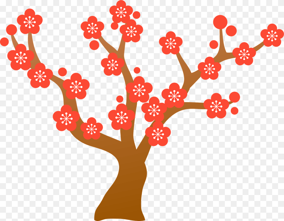 Japanese Apricot Blossoms Tree Clipart, Art, Graphics, Flower, Plant Free Png