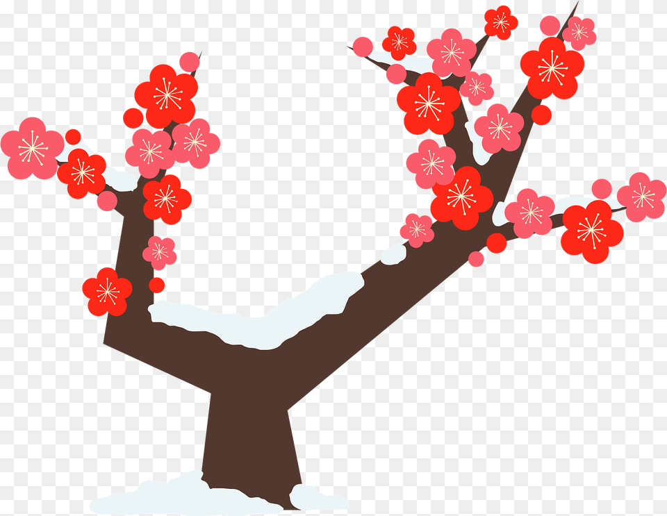 Japanese Apricot Tree Clipart, Flower, Plant, Art, Graphics Free Png