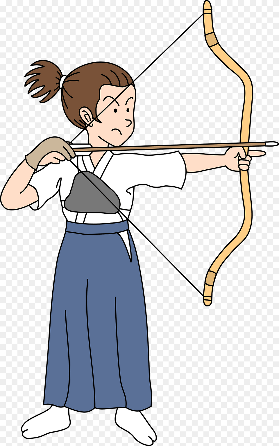 Japanese Archery Clipart, Archer, Bow, Person, Sport Png Image