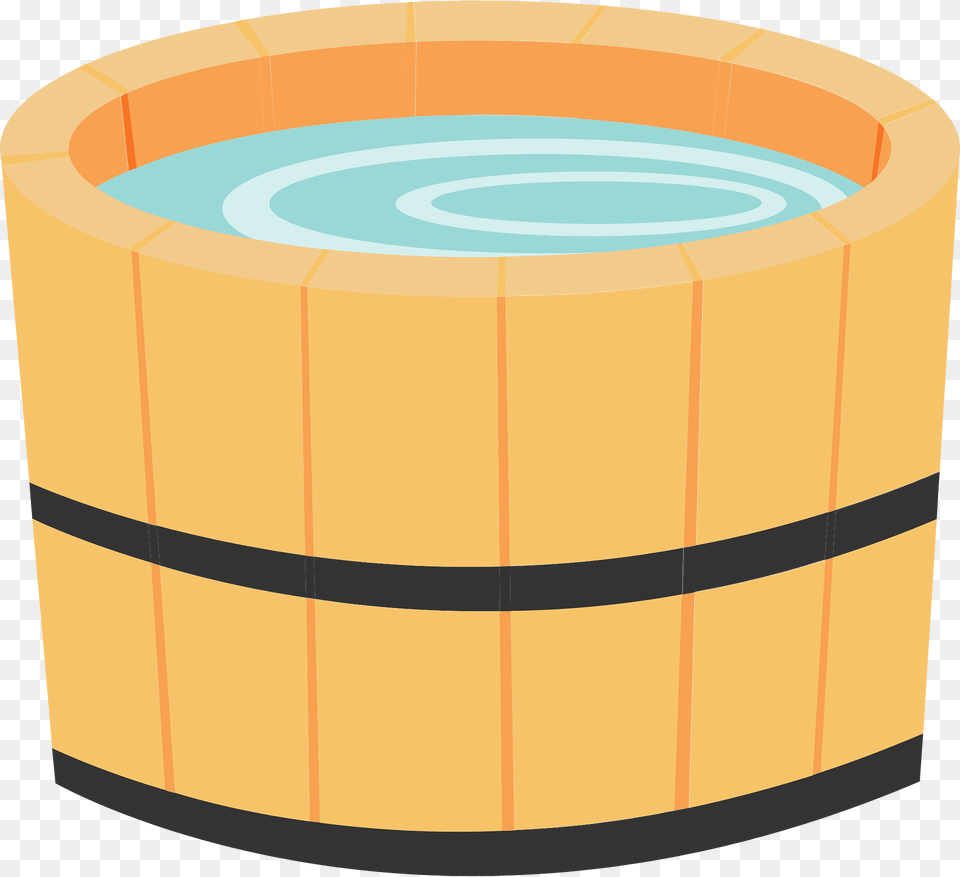 Japanese Bath Bucket Clipart, Hot Tub, Tub, Barrel, Crib Free Transparent Png