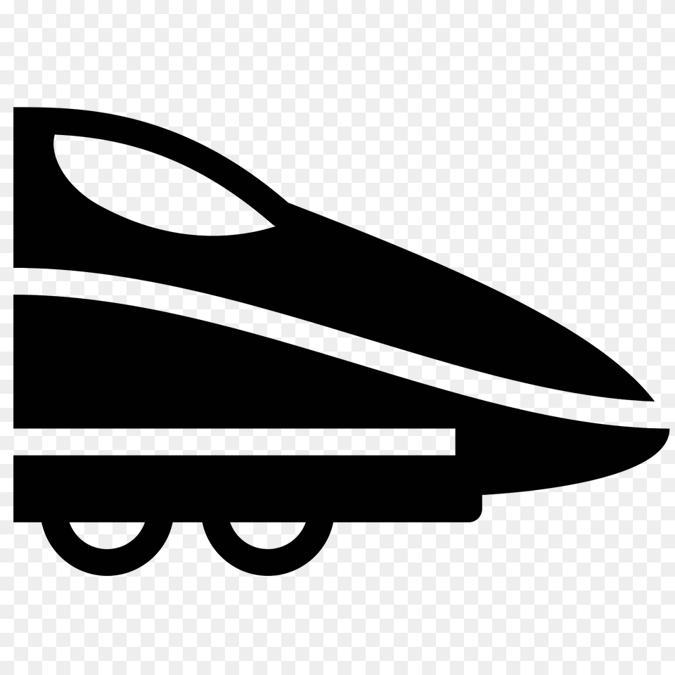 Japanese Bullet Train Filled Icon, Gray Free Png Download