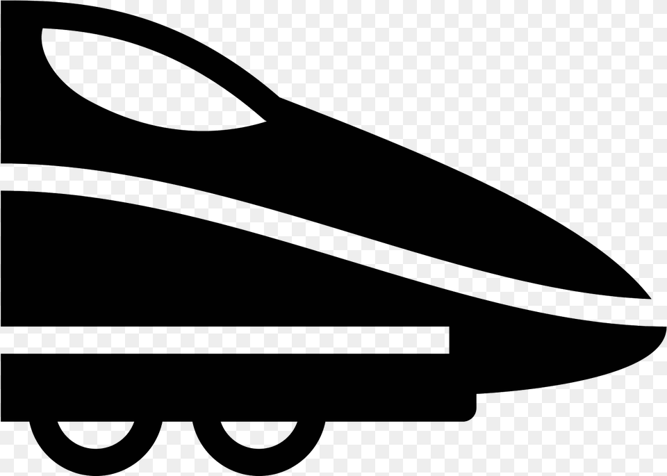 Japanese Bullet Train Filled Icon Icono Tren Bala, Gray Free Transparent Png