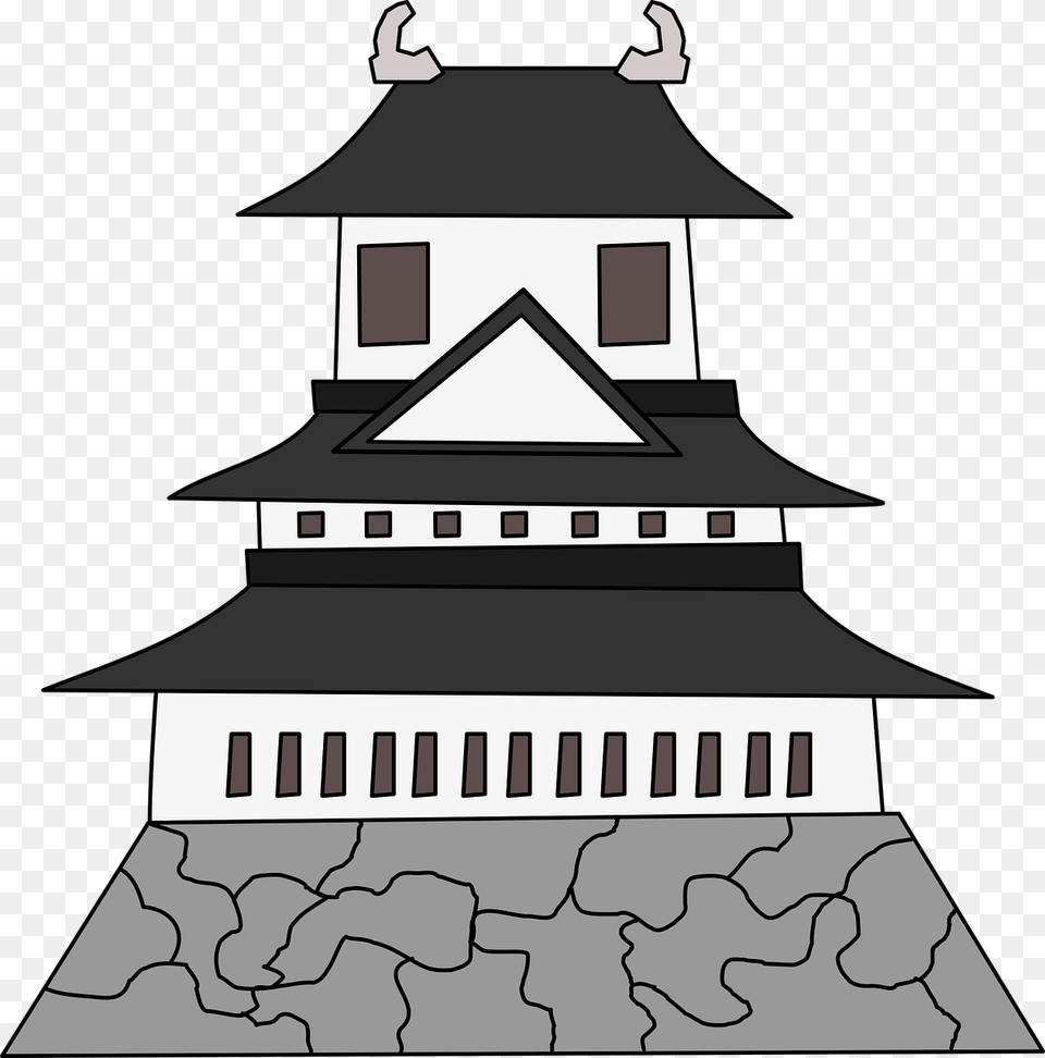 Japanese Castle Clipart, Architecture, Building, Monastery, Bell Tower Png