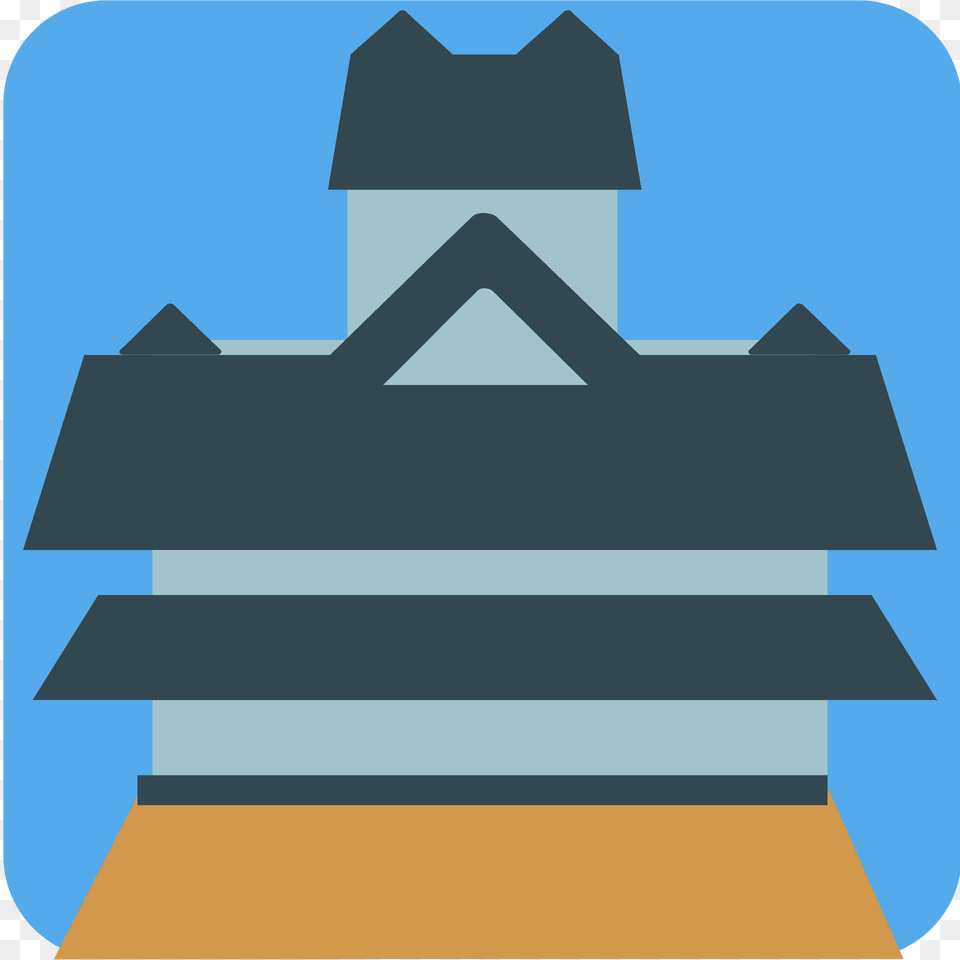 Japanese Castle Emoji Clipart, City, Bag, Nature, Outdoors Png Image