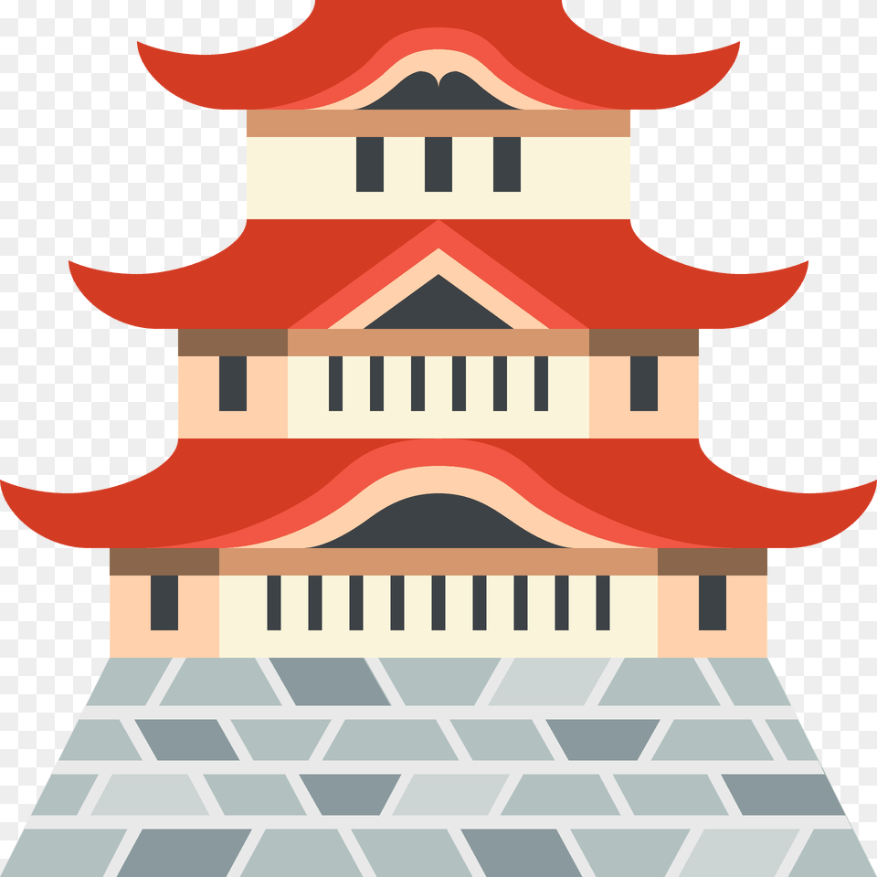 Japanese Castle Emoji Clipart, Architecture, Building, Pagoda, Prayer Png Image